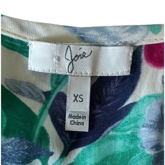 Joie Women’s Size XS 100% Silk Peony Floral‎ Blouse - Picture 5 of 7